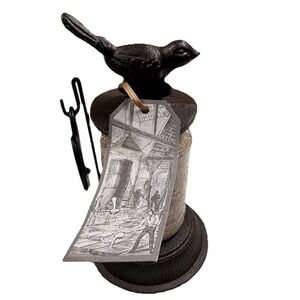 Esschert Design Bird Twine Holder With Scissors Cast Iron Jute Brown Garden